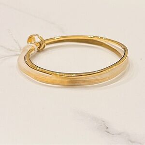 Alexis Bittar Elegant Gold Bangle Bracelet